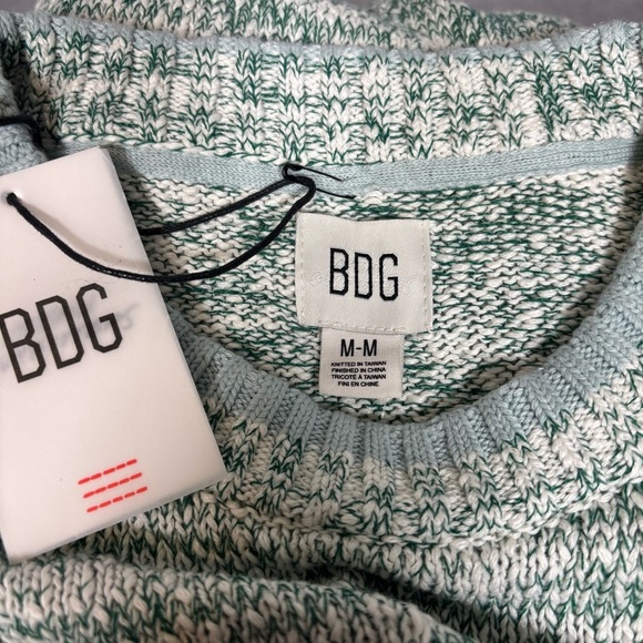 BDG Urban Outfitters Clark Crew Neck Pullover Sweater-Cotton-Green-Men Medium - Picture 4 of 8